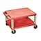 Luxor 16"H AV Cart - Two Shelves - Red with Black Legs and Electric WT16RE-B - alternate 2